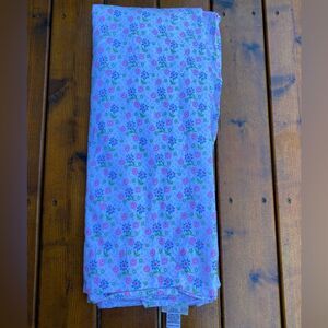 Pottery Barn Kids Pink and Blue Floral Twin Flat Sheet and Fitted Sheet